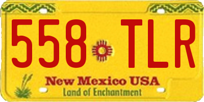 NM license plate 558TLR