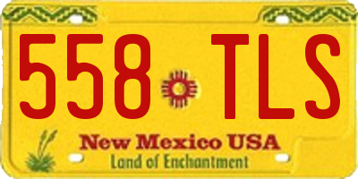 NM license plate 558TLS