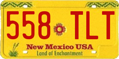 NM license plate 558TLT