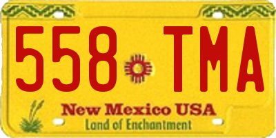NM license plate 558TMA