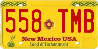 NM license plate 558TMB