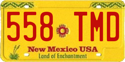 NM license plate 558TMD