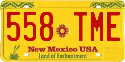 NM license plate 558TME