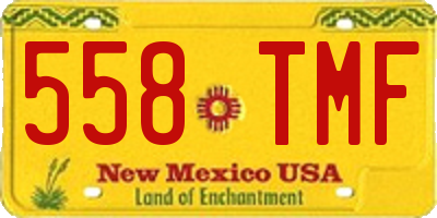 NM license plate 558TMF