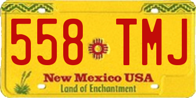NM license plate 558TMJ