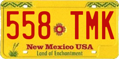 NM license plate 558TMK