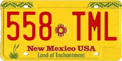 NM license plate 558TML