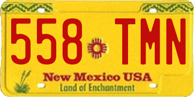 NM license plate 558TMN