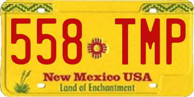 NM license plate 558TMP