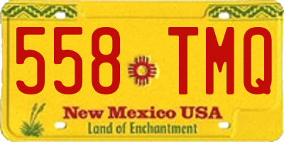 NM license plate 558TMQ