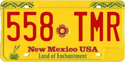 NM license plate 558TMR