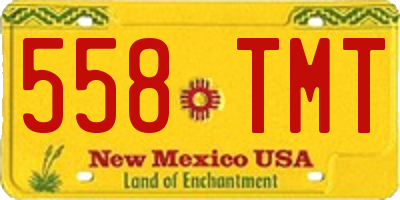 NM license plate 558TMT