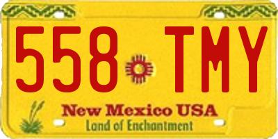 NM license plate 558TMY