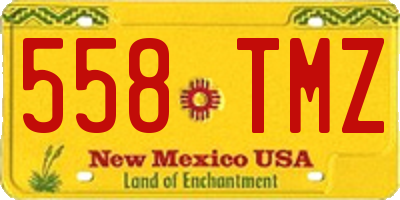 NM license plate 558TMZ