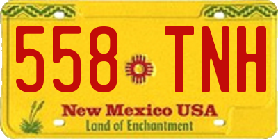 NM license plate 558TNH