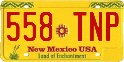 NM license plate 558TNP