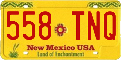 NM license plate 558TNQ
