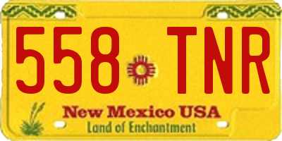 NM license plate 558TNR