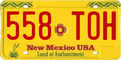 NM license plate 558TOH