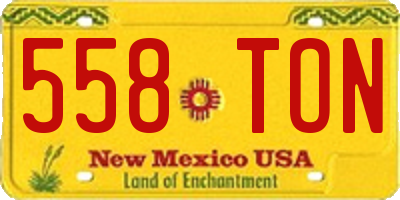 NM license plate 558TON