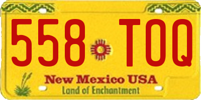 NM license plate 558TOQ