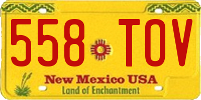 NM license plate 558TOV