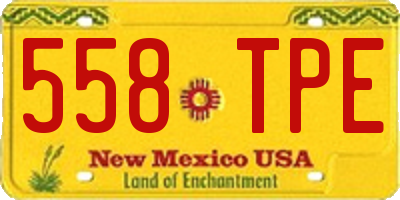 NM license plate 558TPE