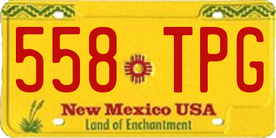 NM license plate 558TPG