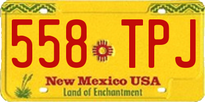 NM license plate 558TPJ