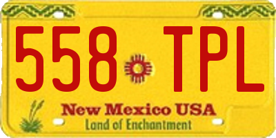 NM license plate 558TPL