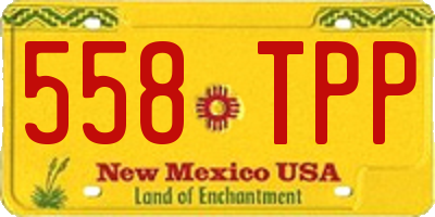 NM license plate 558TPP