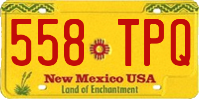 NM license plate 558TPQ