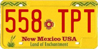 NM license plate 558TPT
