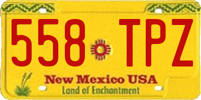 NM license plate 558TPZ