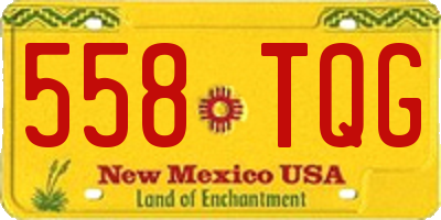 NM license plate 558TQG