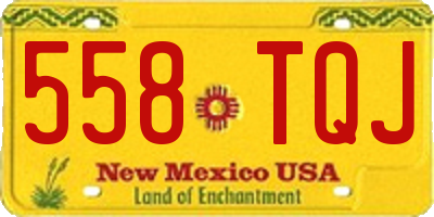NM license plate 558TQJ