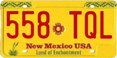 NM license plate 558TQL
