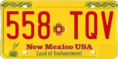 NM license plate 558TQV