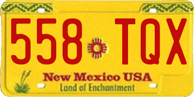 NM license plate 558TQX