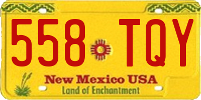 NM license plate 558TQY