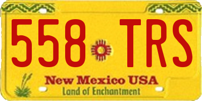 NM license plate 558TRS