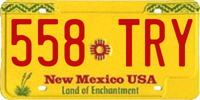 NM license plate 558TRY