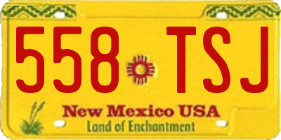 NM license plate 558TSJ