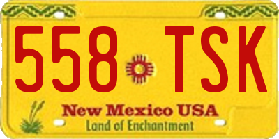 NM license plate 558TSK