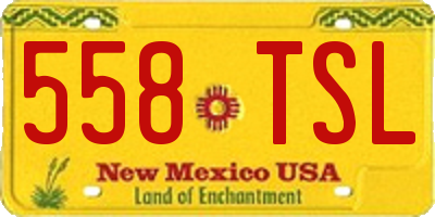 NM license plate 558TSL