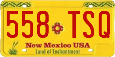 NM license plate 558TSQ