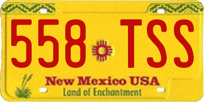 NM license plate 558TSS