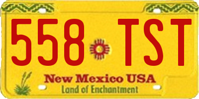 NM license plate 558TST