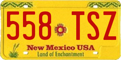 NM license plate 558TSZ