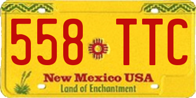 NM license plate 558TTC